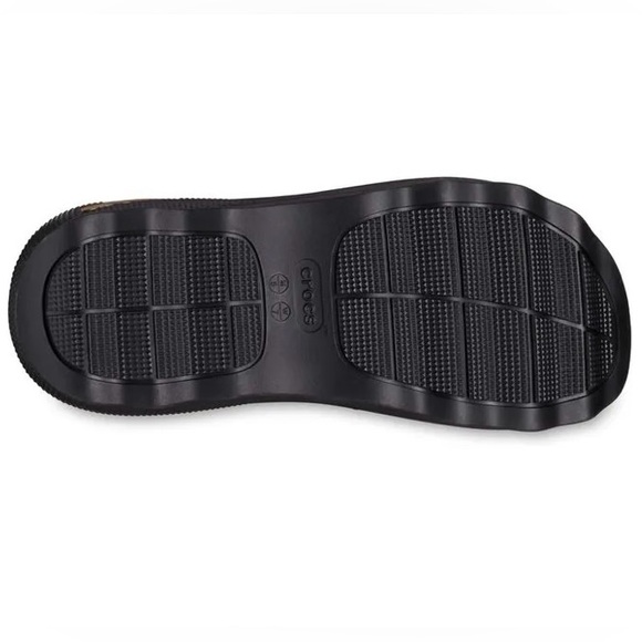 NWT Crocs Mega Crush Metallic Triple Strap Mules. Black & Gold. Size 8 - Picture 6 of 13